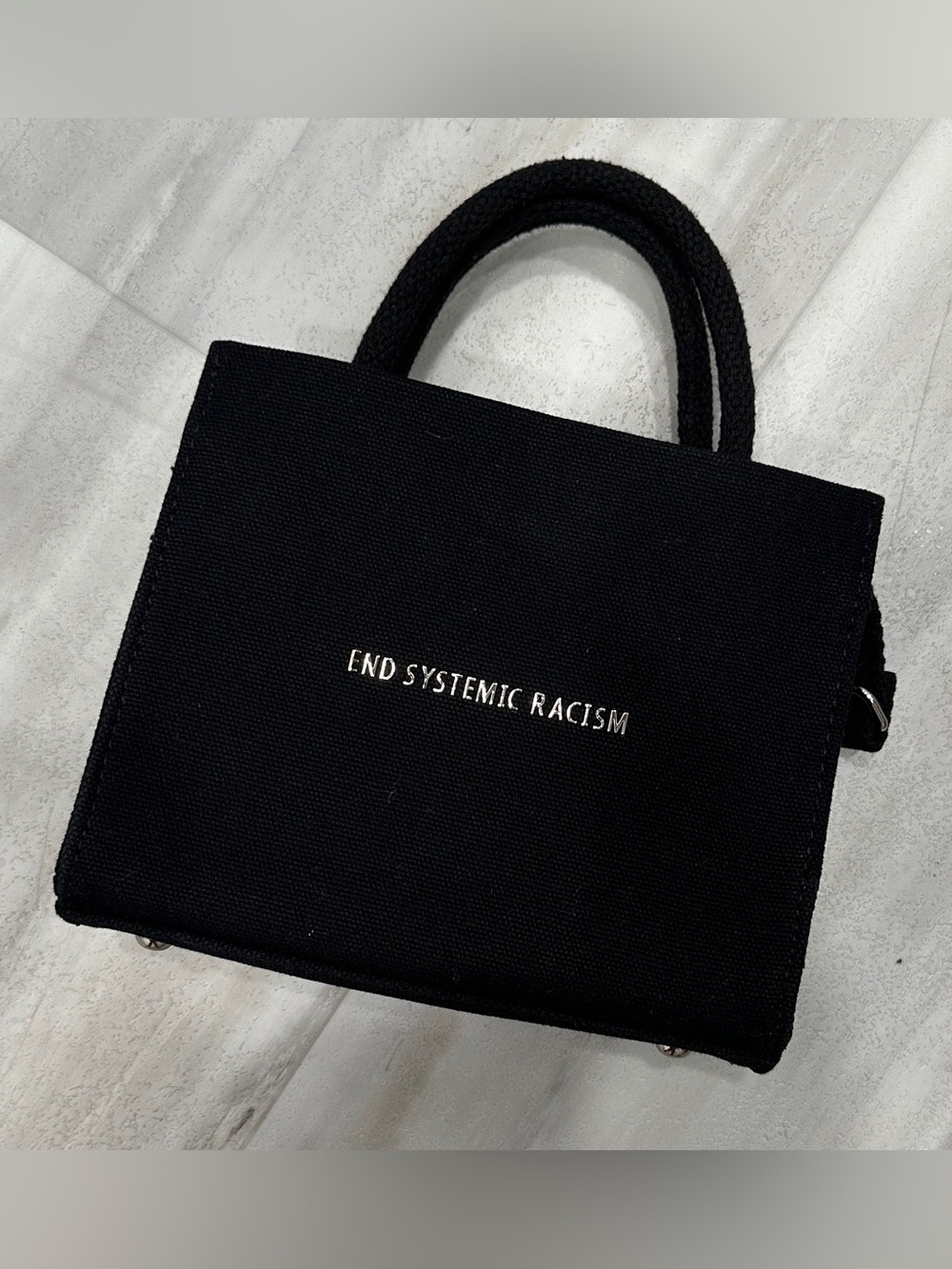 Brandon Blackwood Black Canvas 'End Systemic Racism' Tote